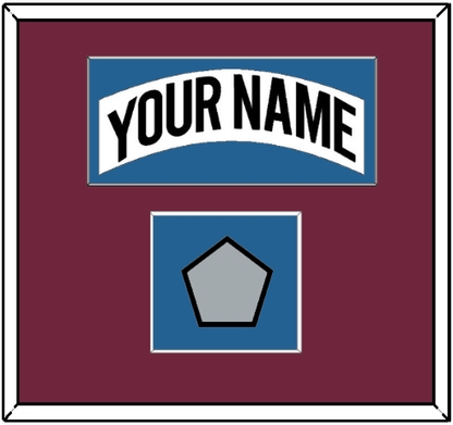 Colorado Nameplate & Stanley Cup Finals Patch - Home White (1999-2001) - Essential Tier 2