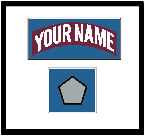Colorado Nameplate & 2001 Stanley Cup Champions Patch - Road Burgundy (1999-2001) - Essential Tier 1