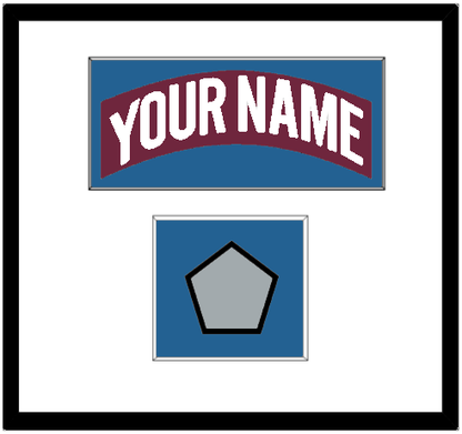 Colorado Nameplate & 2001 Stanley Cup Champions Patch - Road Burgundy (1999-2001) - Essential Tier 1