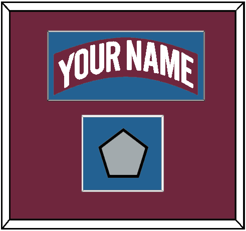 Colorado Nameplate & Stanley Cup Finals Patch - Road Burgundy (1999-2001) - Essential Tier 2