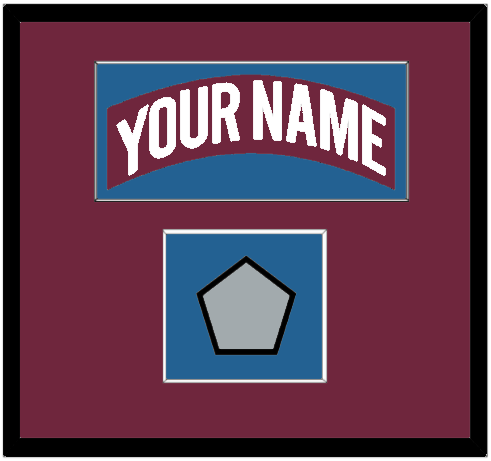 Colorado Nameplate & 2001 Stanley Cup Champions Patch - Road Burgundy (1999-2001) - Essential Tier 2