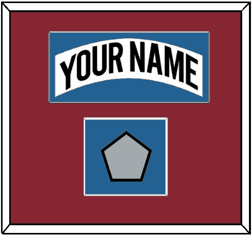 Colorado Nameplate & Stanley Cup Finals Patch - Home White (1995-1996) - Essential Tier 2