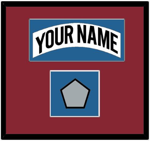 Colorado Nameplate & Stanley Cup Finals Patch - Home White (1995-1996) - Essential Tier 2