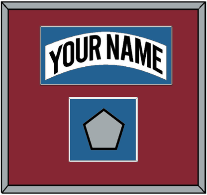 Colorado Nameplate & Stanley Cup Finals Patch - Home White (1995-1996) - Essential Tier 2