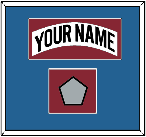 Colorado Nameplate & Stanley Cup Finals Patch - Home White (1995-1996) - Essential Tier 3