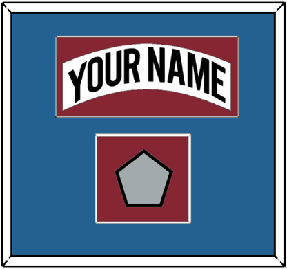 Colorado Nameplate & Stanley Cup Finals Patch - Home White (1995-1996) - Essential Tier 3