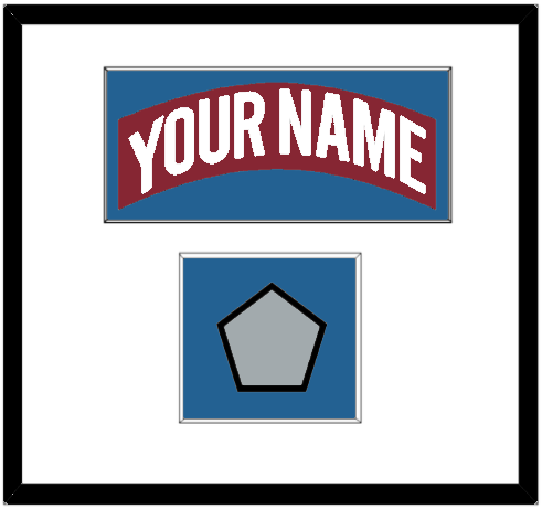 Colorado Nameplate & Stanley Cup Finals Patch - Road Burgundy (1995-1996) - Essential Tier 1