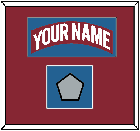 Colorado Nameplate & Stanley Cup Finals Patch - Road Burgundy (1995-1996) - Essential Tier 2