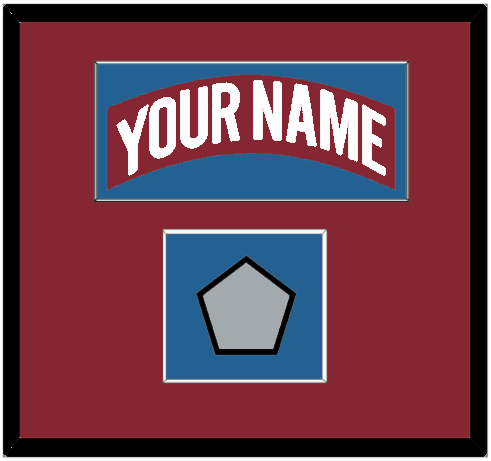 Colorado Nameplate & Stanley Cup Finals Patch - Road Burgundy (1995-1996) - Essential Tier 2