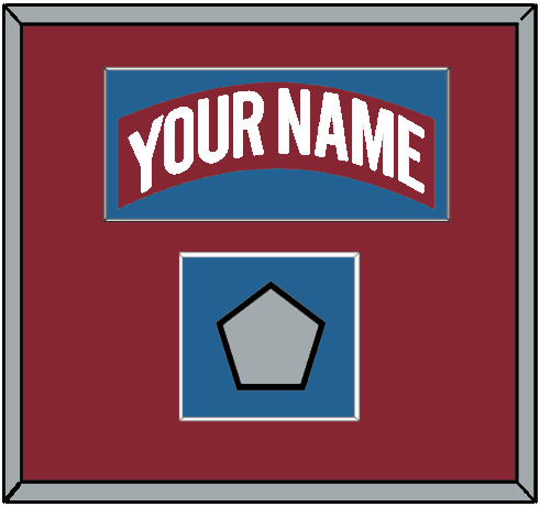 Colorado Nameplate & Stanley Cup Finals Patch - Road Burgundy (1995-1996) - Essential Tier 2