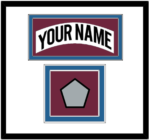 Colorado Nameplate & Stanley Cup Finals Patch - Home White (1999-2001) - Signature Tier 1