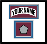 Colorado Nameplate & 2001 Stanley Cup Champions Patch - Home White (1999-2001) - Double Mat 1