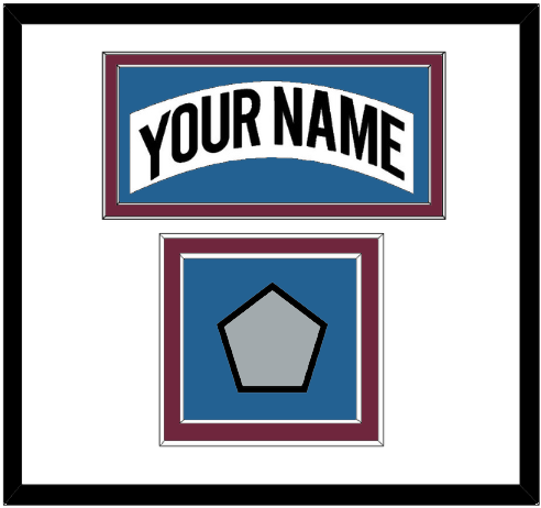 Colorado Nameplate & Stanley Cup Finals Patch - Home White (1999-2001) - Signature Tier 2