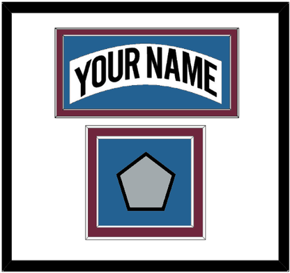 Colorado Nameplate & Stanley Cup Finals Patch - Home White (1999-2001) - Signature Tier 2