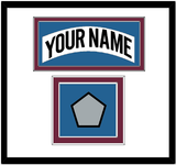 Colorado Nameplate & Stanley Cup Finals Patch - Home White (1999-2001) - Double Mat 2