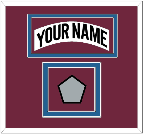 Colorado Nameplate & Stanley Cup Finals Patch - Home White (1999-2001) - Signature Tier 3