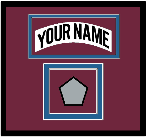 Colorado Nameplate & Stanley Cup Finals Patch - Home White (1999-2001) - Signature Tier 3