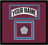 Colorado Nameplate & 2001 Stanley Cup Champions Patch - Home White (1999-2001) - Double Mat 3