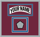 Colorado Nameplate & Stanley Cup Finals Patch - Home White (1999-2001) - Double Mat 3