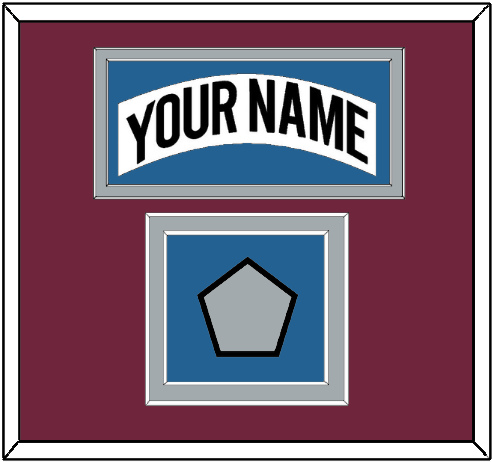 Colorado Nameplate & Stanley Cup Finals Patch - Home White (1999-2001) - Signature Tier 4