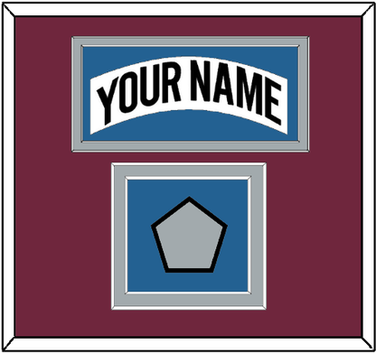 Colorado Nameplate & Stanley Cup Finals Patch - Home White (1999-2001) - Signature Tier 4