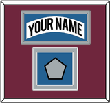 Colorado Nameplate & 2001 Stanley Cup Champions Patch - Home White (1999-2001) - Double Mat 4