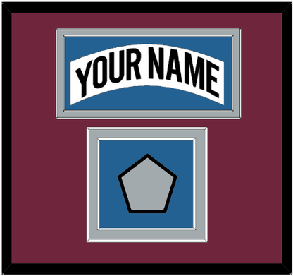 Colorado Nameplate & Stanley Cup Finals Patch - Home White (1999-2001) - Signature Tier 4
