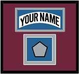 Colorado Nameplate & Stanley Cup Finals Patch - Home White (1999-2001) - Double Mat 4