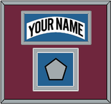 Colorado Nameplate & 2001 Stanley Cup Champions Patch - Home White (1999-2001) - Double Mat 4