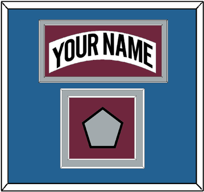 Colorado Nameplate & Stanley Cup Finals Patch - Home White (1999-2001) - Signature Tier 5