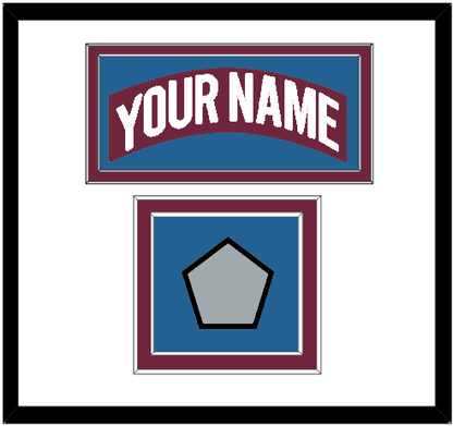 Colorado Nameplate & Stanley Cup Finals Patch - Road Burgundy (1999-2001) - Signature Tier 1