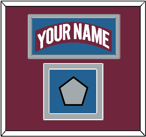 Colorado Nameplate & Stanley Cup Finals Patch - Road Burgundy (1999-2001) - Signature Tier 2