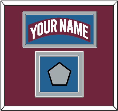 Colorado Nameplate & Stanley Cup Finals Patch - Road Burgundy (1999-2001) - Signature Tier 2
