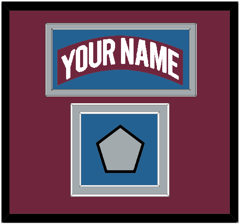Colorado Nameplate & 2001 Stanley Cup Champions Patch - Road Burgundy (1999-2001) - Signature Tier 2