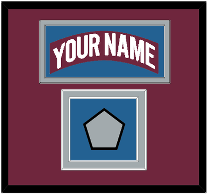 Colorado Nameplate & Stanley Cup Finals Patch - Road Burgundy (1999-2001) - Signature Tier 2