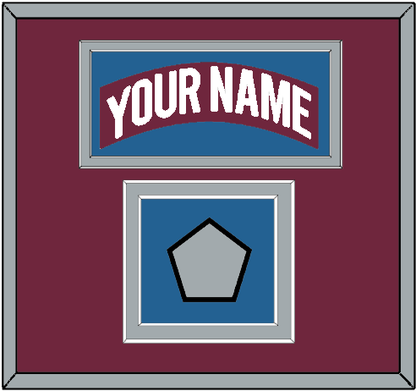 Colorado Nameplate & Stanley Cup Finals Patch - Road Burgundy (1999-2001) - Signature Tier 2