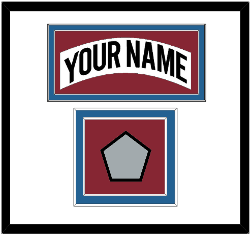 Colorado Nameplate & Stanley Cup Finals Patch - Home White (1995-1996) - Signature Tier 1