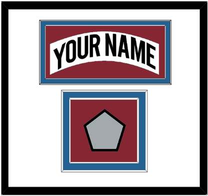 Colorado Nameplate & Stanley Cup Finals Patch - Home White (1995-1996) - Signature Tier 1