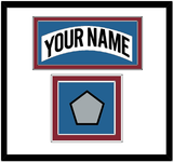 Colorado Nameplate & Stanley Cup Finals Patch - Home White (1995-1996) - Double Mat 2