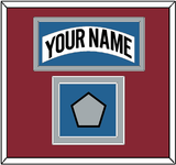 Colorado Nameplate & Stanley Cup Finals Patch - Home White (1995-1996) - Double Mat 4