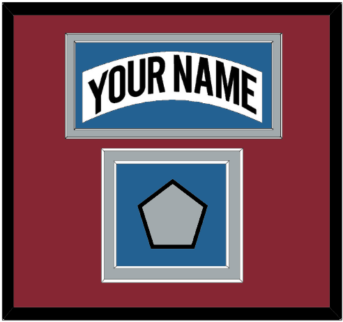 Colorado Nameplate & Stanley Cup Finals Patch - Home White (1995-1996) - Signature Tier 4