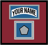 Colorado Nameplate & Stanley Cup Finals Patch - Home White (1995-1996) - Double Mat 4