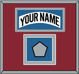 Colorado Nameplate & Stanley Cup Finals Patch - Home White (1995-1996) - Double Mat 4