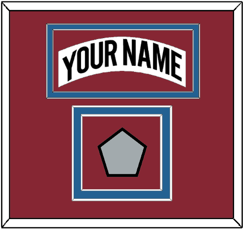 Colorado Nameplate & Stanley Cup Finals Patch - Home White (1995-1996) - Signature Tier 3