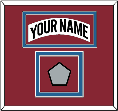 Colorado Nameplate & Stanley Cup Finals Patch - Home White (1995-1996) - Signature Tier 3