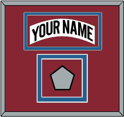 Colorado Nameplate & Stanley Cup Finals Patch - Home White (1995-1996) - Signature Tier 3