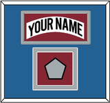 Colorado Nameplate & Stanley Cup Finals Patch - Home White (1995-1996) - Double Mat 5