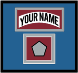 Colorado Nameplate & Stanley Cup Finals Patch - Home White (1995-1996) - Double Mat 5