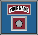 Colorado Nameplate & Stanley Cup Finals Patch - Home White (1995-1996) - Double Mat 5