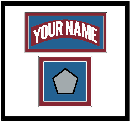 Colorado Nameplate & Stanley Cup Finals Patch - Road Burgundy (1995-1996) - Signature Tier 1